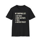 Car Guy Shopping List T-Shirt