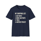 Car Guy Shopping List T-Shirt