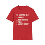 Car Guy Shopping List T-Shirt