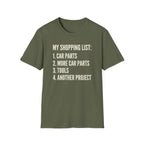 Car Guy Shopping List T-Shirt