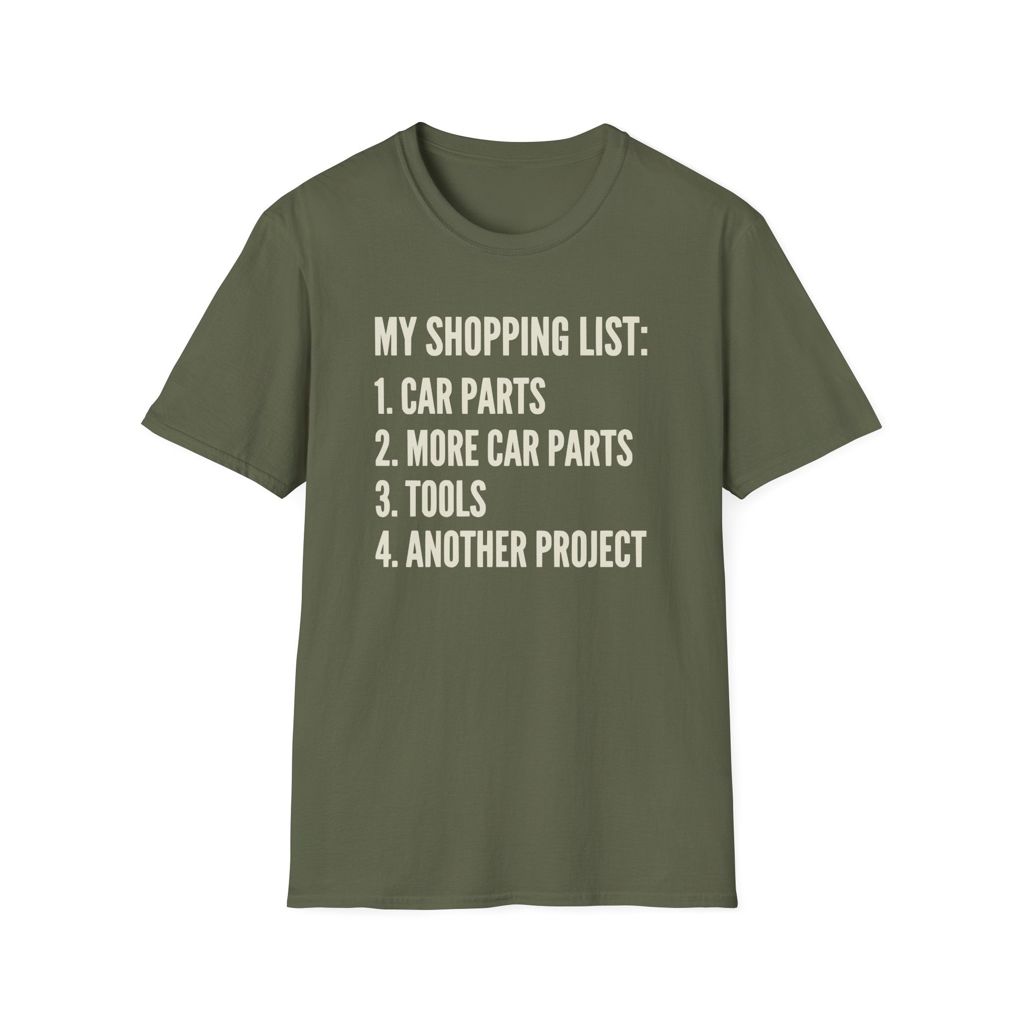 Car Guy Shopping List T-Shirt